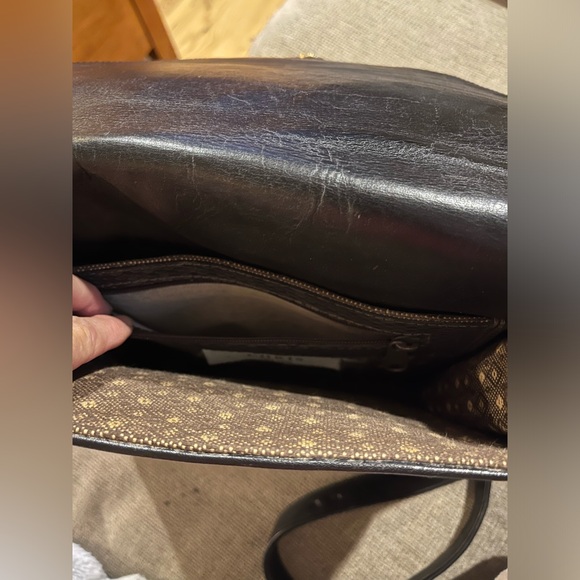 Vintage genuine, leather Crossbody bag. By Chris of New York. - Picture 5 of 6